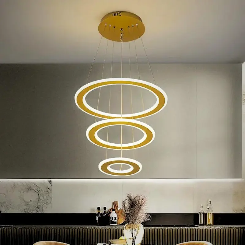 3-Tier Modern Ring LED Chandelier