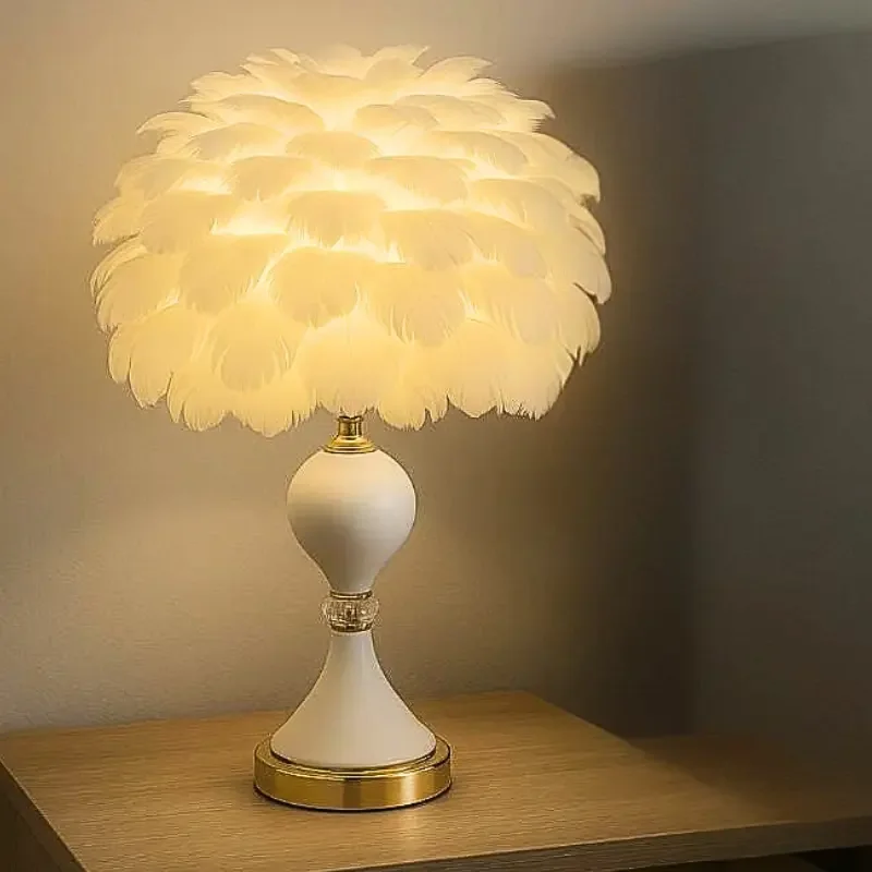 Feather Table Lamp