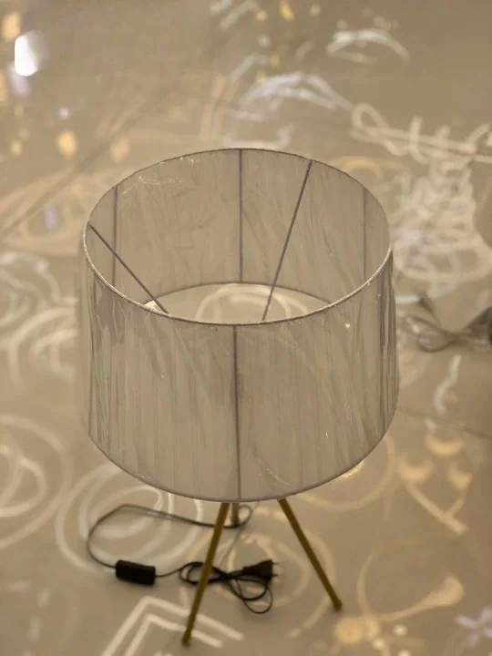 Modern Tripod Table Lamp with White Shade