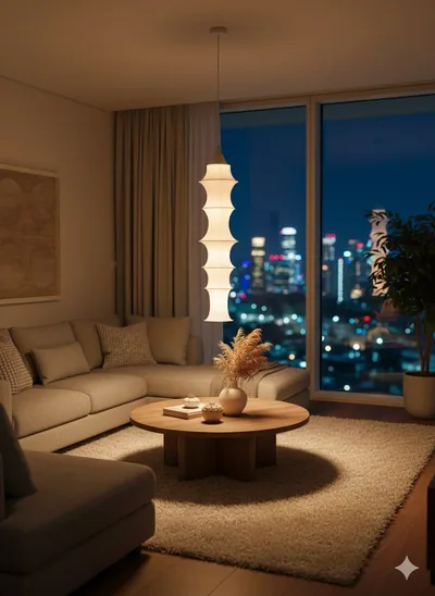 FABRIC LANTERN LONG LIGHT