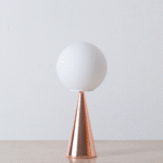 White Glass Ball Desk Lamp