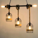 Cozy Industrial Hemp Chandelier