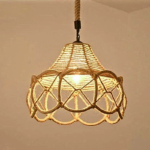 Rustic Hemp Rope Pendant Light