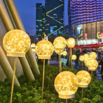 Solar LED Copper Wire Globe Garden Landscape Lamp