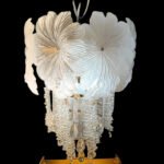 Elegant Gold Crystal Flower LED Chandelier Light